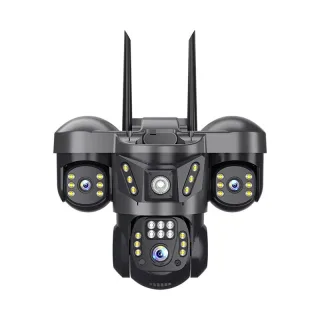6MP Triple Lens Surveillance Camera Outdoor 4G WiFi Camera Auto Tracking Camera Two-Way Voice Camera