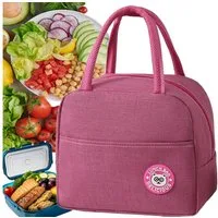 Realb2b Lunchbox Lunchbox Isoliertasche Thermotasche mit Reißverschluss Lebensmittel, (Einzelartikel Lunchbox Isoliertasche Thermotasche, Isoliertasche Lunchbox Tasche für warme und kalte Speisen), Isolierfunktion wasserabweisend Reißverschluss leich