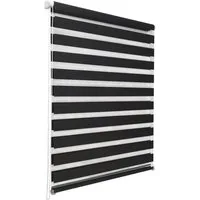 Doppelrollo Doppelrollo SolDecor DL2, 55x150cm, Schwarz – Klemmfix ohne Bohren, Sol Royal, Fensterrollo Innen Rollos für Fenster ohne Bohren Sicht & Sonnenschutz