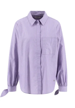 FYNCH-HATTON - BLOUSE KNOT LS STRIPE wisteria lilac - Gr. - 36