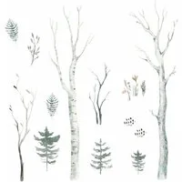 nikima Wandtattoo 204 Wandtattoo Wald Aquarell - 750 x 420 mm (PVC-Folie), in 6 vers. Größen