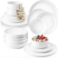 SÄNGER Tafelservice Marlo Geschirrset (24-tlg), 6 Personen, Porzellan, Marlo, Weiß, Premium Collection