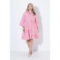 MIAMODA Jerseykleid Musselin-Kleid A-Linie Streifenmix