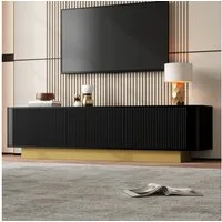 Merax Lowboard (1 St., 170 × 40,5 × 47 cm), TV-Schrank mit Stauraum, 3 Schranktüren & strukturierter Front