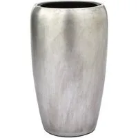 Flingora Bodenvase Cleo, mit Einsatz - Fiberglas - Indoor - Silber - Höhe 51 cm