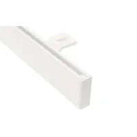 iso-design Gardinenstange Gardinenschiene Unischiene eckig zur Deckenmontage, 1-läufig, Fixmaß, mit Bohren, Aluminium
