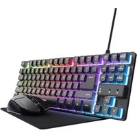 Trust GXT 794 3-in-1-Gaming-Bundle, Schwarz Maus-Tastatur-Set Tastatur