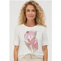 bianca Print-Shirt DINIA mit farbigem Frontmotiv und Kordelapplikation