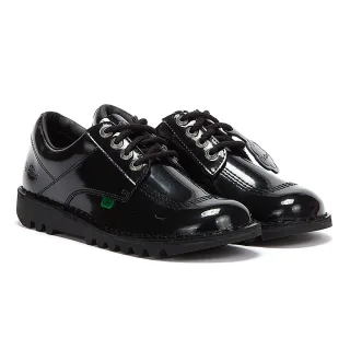 Damen Kickers Kick Lo Lackschuhe - (Schwarz)