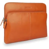 Gentlemen's Laptop-Hülle Laptopsleeve - Echtleder Laptophülle, 5 Fächer für Ladekabel, Tracker 14-16 Zoll, Für 14 und 16 Zoll
