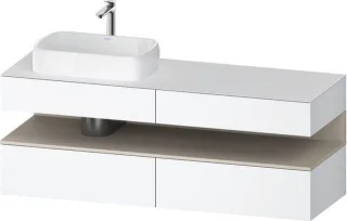 Duravit Qatego Konsolenwaschtischunterbau wandhängend Weiß Matt 1600x550x600 mm - QA4777083180000 QA4777083180000