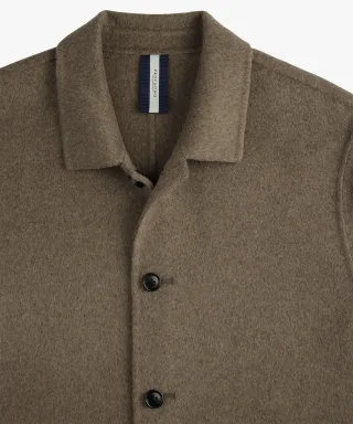 Profuomo - Braunes Wolle Single-Layer Overshirt Braun - Gr. - M