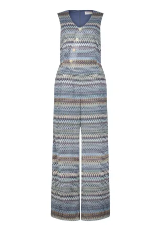 CARTOON - Jumpsuit Blue/Camel - Gr. - 38