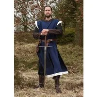 Battle Merchant Wikinger-Kostüm Mittelalter Waffenrock Eckhart, blau/natur