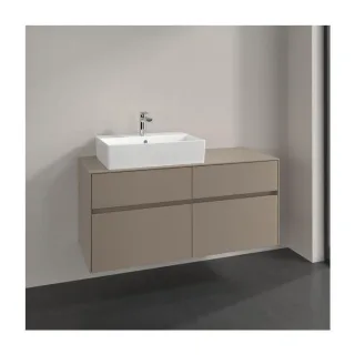 Villeroy und Boch Collaro Waschtischunterschrank C12900VM 120x54,8x50cm, Waschtisch links, taupe