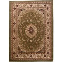 Mazovia Orientteppich Oriente Teppich - Traditioneller Teppich Orient Grün, 60 x 100 cm, Geeignet für Fußbodenheizung, Pflegeleicht, Wohnzimmerteppich