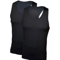 Toker Collection® Muskelshirt Herren Muskelshirt,Tanktop,95% Baumwolle,5% Elasthan (Packung, 2er-Pack) Jersey