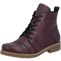 Rieker Schnürstiefelette Blockabsatz, Schnürboots mit modischen Ziernähten