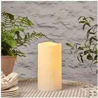 Lights4fun LED-Kerze LED Outdoor Kerze Timer 22,5cm