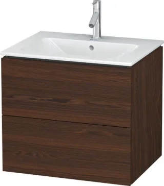 Duravit L-Cube Waschtischunterbau wandhängend Nussbaum gebürstet Matt 620x481x550 mm - LC624006969 LC624006969