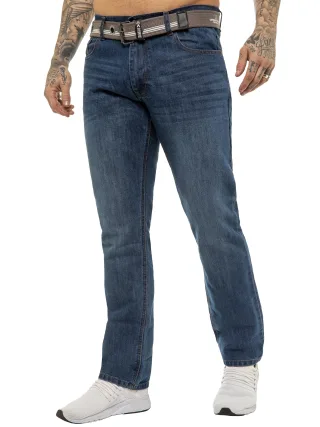 Enzo | Herren Designer Regular Fit Denim Jeans - Blau