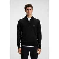 BOSS ORANGE Rollkragenpullover Kanobix Regular fit, Stehkragen mit Reißverschluss, Ton-in-Ton Logo