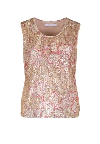 bianca - Pailletten-Top - Selis rot - Gr. - 48