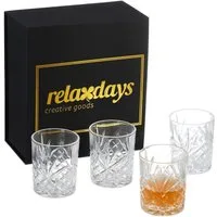 relaxdays Gläser-Set 4er Set Whisky Gläser, Glas