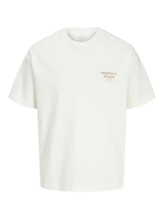 JACK&JONES - JORUPSTATE GRAPHIC BACK TEE SS CN Cloud Dancer - Gr. - M