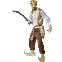 dressforfun Kostüm Herrenkostüm Prächtiger Sultan, Orientalisches Gewand mit vielen goldenen Elementen