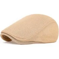 Zaewry Flat Cap Herren Atmungsaktive Mesh-Sommermütze Verstellbare Schiebermütze Baskenmütze Ivy Cap Cabbie Flat Cap