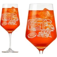 eXODA Weinglas Gravur Camper 350ml spülmaschinenfest für Weinliebhaber, 1-tlg., Glas, Atemberaubende Darstellung