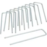 Windhager Gartenvlies Befestigungshering aus Metall, wiederverwendbar, 10 Stk., (Packung, 10-St), Bodenanker für Folien, Vlies, erhältlich in 4 x 14 cm
