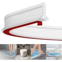 Agger Duschdichtung 2 m Duschdichtung, selbstklebender Spritzschutzstreifen, 3,5 cm hoch, Gummi-Duschdichtungsstreifen, wasserdichter Streifen