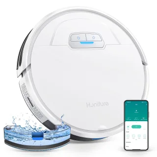 Honiture G20 Saug-/Wischroboter [120 Minuten 045 Liter 025 Liter Wassertank 3000Pa] weiß