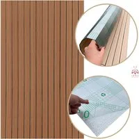 IKHEMalarka Wandpaneel Lamellen Selbstklebend 100x60 cm – PVC + PE-Schaum, 2,8 mm, Betonoptik, BxL: 60x100 cm, 0,6 qm, (1 Paneel = 100 × 60 cm (0,60qm) Tapete Marmor Struktur