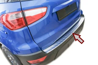 MATT Edelstahl Ladekantenschutz Stoßstange Schutz Abdeckung für Ford Ecosport - ab Facelift 2017-