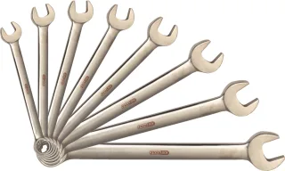 KS Tools TITANplus Ringmaulschlüssel-Satz, abgewinkelt, 8-tlg - 965.0248