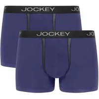 Jockey Trunk Chafe Proof Pouch (2er Pack) mittlere Bundhöhe, Logobund