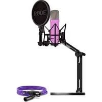 NT1 Signature +XLR-Kabel+Desktop Studio Arm , Mikrofon lila, Bundle