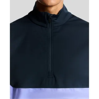 Herren Lyle And Scott Stehkragen Kurzarm Sportshirt in Mondlicht Marineblau