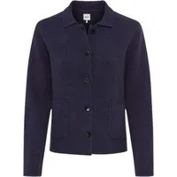 Brax Strickjacke blau,Casual,Baumwolle,Unifarben,Kent,Lang,Regular Fit