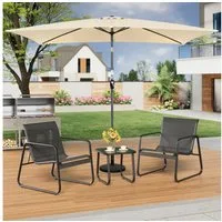 Angel Living Sonnenschirm 200x300 cm Rechteckig Marktschirm Gartenschirm Terrassenschirm Kurbel, LxB: 200x300 cm, für Terasse, Garten, Balkon, Gastro, Windfest, mit UV-Schutz 50+