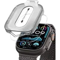 Wigento Displayschutzglas mit Anbringhilfe für Apple Watch Ultra 3 / 2 / 1 49mm Screen 9H Clear für Apple Watch Ultra 3 / 2 / 1 49mm, 9H Schutzglas, Full Screen, Anti Fingerabdruck