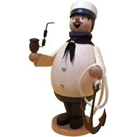 Drechslerei Kuhnert Räuchermännchen Räucherfigur Rauchmann Max Matrose 16 cm - Echt Erzgebirge