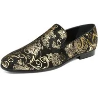 Allthemen Loafer Herren Slipper Pennyloafer mit elegantem Jacquard