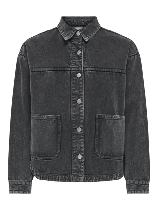 JDY - JDYNOMA L/S SHACKET WVN NOOS Dark Grey Denim - Gr. - M