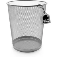 BigDean Papierkorb Mülleimer Büro silber 20L Draht – vielseitiger Mülleimer, Der Allrounder im Zeitlosen Design.