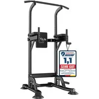 DH FitLife Kraftstation Power Tower Dip Station, (Dip Barren u. Rückentrainer, Sport Geräte mit Klimmzugstange), Kraftstation Kraftturm, Fitness Station, Power Rack for Home Gym