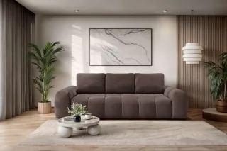 OTTO home 3-Sitzer "AZITA optionale Schlafsofa mit Bettkasten, Breite 253cm" Sofa mit Wellenunterfederung, Bubble-Optik, Verlässliche Qualität